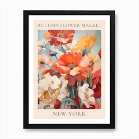 Autumn Flower Market Poster New York 2 Art Print