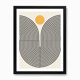 Circles and geometric lines 1 Art Print