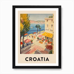 Croatia 2 Vintage Travel Poster Art Print