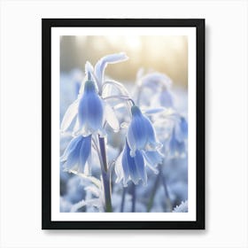 Frosty Botanical Bluebell 1 Art Print