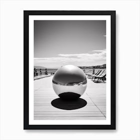 Cannes, France, Mediterranean Black And White Photography Analogue 4 Art Print