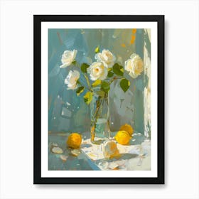 Roses And Lemons 1 Art Print