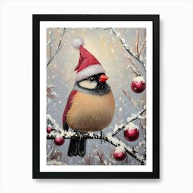 Christmas Cardinal Poster