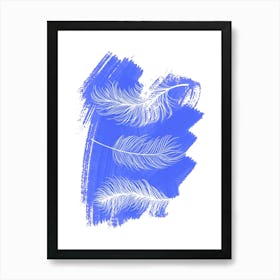 Blue Feathers Art Print