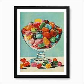 Jelly Beans Vintage Retro Illustration 1 Art Print