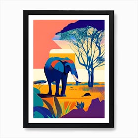 Addo Elephant National Park South Africa Pop Matisse Art Print