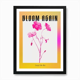 Hot Pink Forget Me Not 2 Poster Art Print