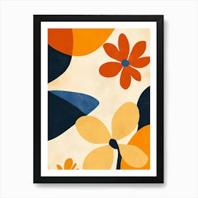 Abstract Flower Canvas Art Art Print