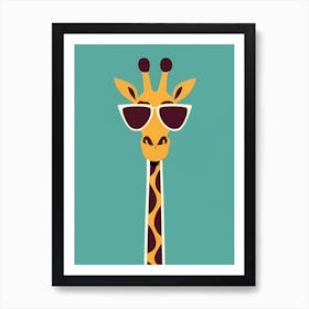 Giraffe With Sunglasses Art Print