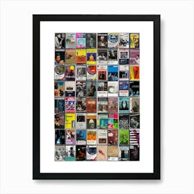 Jazz Music Print - Retro Cassette Covers Art Print