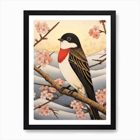 Bird Illustration Swallow 3 Art Print