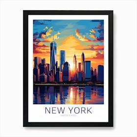 New York Vintage Travel Art Print