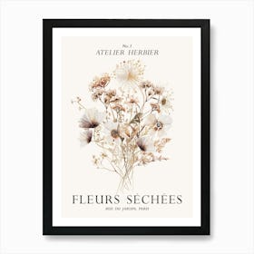 Fleurs Sechees - Dried Flowers Art Print