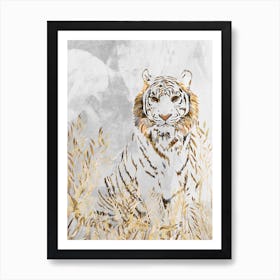 White Tiger Canvas Print Art Print