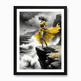 Girl In Yellow Dress Art Print