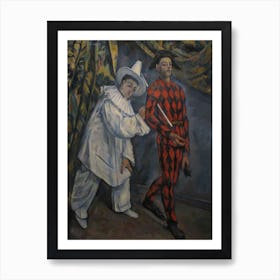 Pierot And Harlequin, Paul Cézanne Art Print