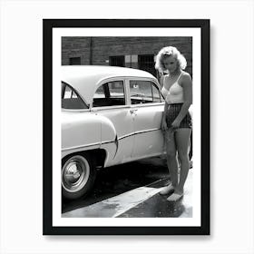 50's Era Community Car Wash Reimagined - Hall-O-Gram Creations 2 Art Print