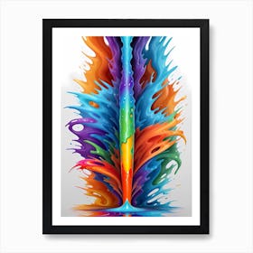 Colorful Splashes Of Paint Art Print
