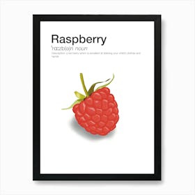 Raspberry fruit market poster with funny caption perfect for new parents gift Póster