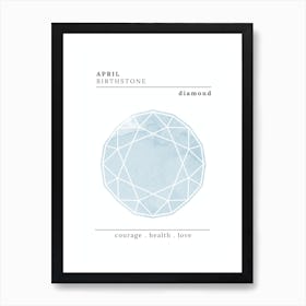 April Birthstone |Diamond Art Print