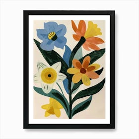 Painted Florals Daffodil 2 Art Print