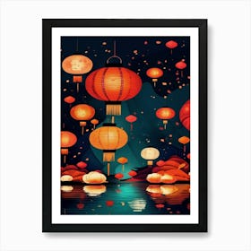 Chinese Lanterns 2 Art Print