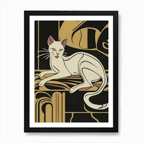 White Cat 2 Art Print