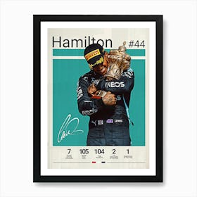 Lewis Hamilton 6 Art Print