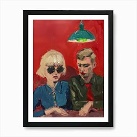 Couple At A Table Art Print