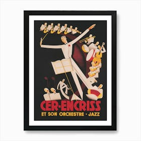 Jazz Orchestra Vintage Music Poster Art Print