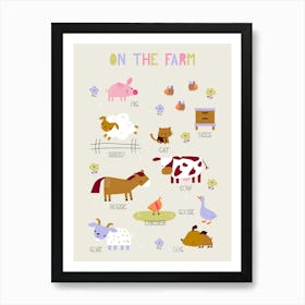 Farm animals Art Print