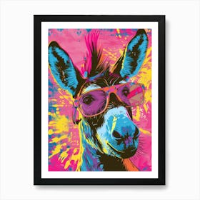 Donkey In Sunglasses Art Print