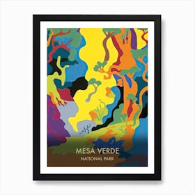 Mesa Verde National Park Travel Poster Matisse Style 2 Poster