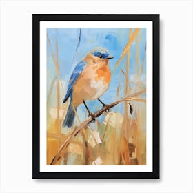 Bird Painting Bluebird 2 Affiche