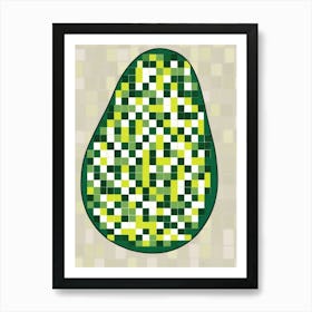 Avocado Mosaic Art Print