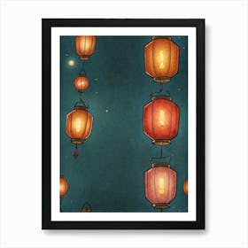 Chinese Lanterns Art Print