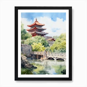 Summer Palace China Watercolour 3 Art Print