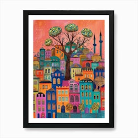 Kitsch Colourful Istanbul 3 Art Print