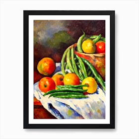 Green Beans 2 Cezanne Style vegetable Art Print