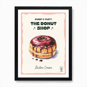 Boston Cream Donut The Donut Shop 3 Art Print