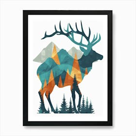 Elk Canvas Print Art Print