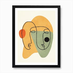 Abstract Faces 7 Art Print