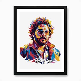 Post Malone 02 Portrait Music Icon WPAP Pop Art Style Art Print