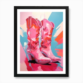 Cowgirl Shoes Western Painting Art Print