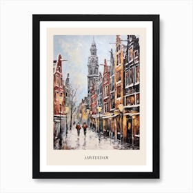 Vintage Winter Painting Poster Amsterdam Netherlands 2 Art Print