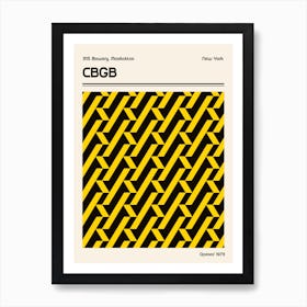 CBGB Retro Art Print Art Print