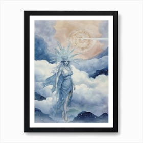 Athena Blue Dream Painting Art Print