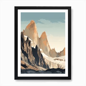 Fitz Roy Trek Argentina 2 Hiking Trail Landscape Art Print