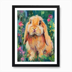 English Lop Rabbit Painting 1 Art Print