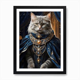 King Cat Art Print